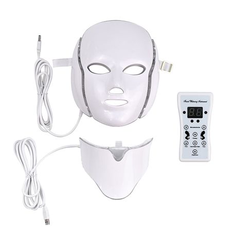 7 Color Electric Therapy LED Face Neck Mask For Healthy Skin Rejuvenation