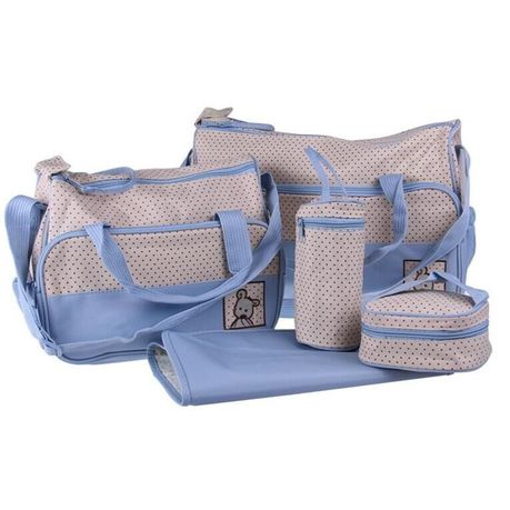 5 in 1 Nappy Bag Set - Light Blue