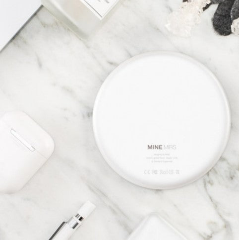 MINE MIRS Wireless charging LED Touch Screen Makeup Mirror -  Pearl White_0