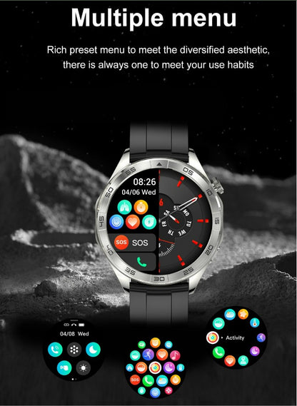 EX105 Smart Watch encoder wireless charging payment function - Black