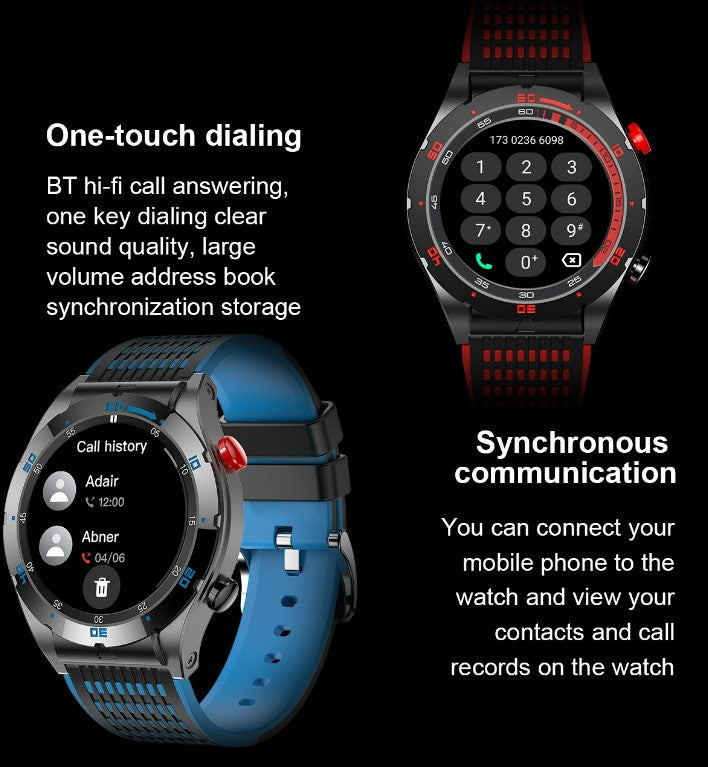 EX102 Men Smart Watch double starry sky sports strap - Red
