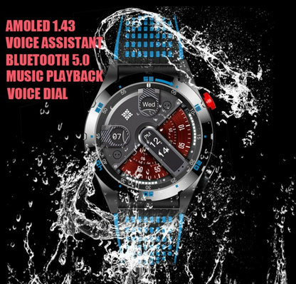 EX102 Men Smart Watch double starry sky sports strap - Blue