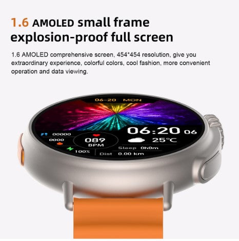 MT30 Smart Watch Ultra Long Range Waterproof - Black Skin