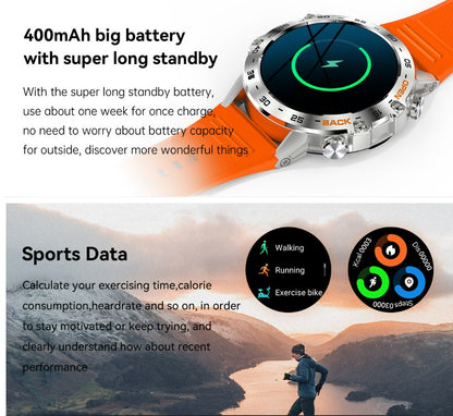 Smart Watch K52 Watches Men Wome Sports Fitness Modes Bluetooth Call Health Monitor 400mah 1.39Inch HD Smartwatch - Black