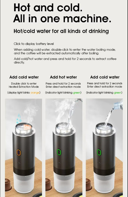 Portable Capsule Coffee Machine - White